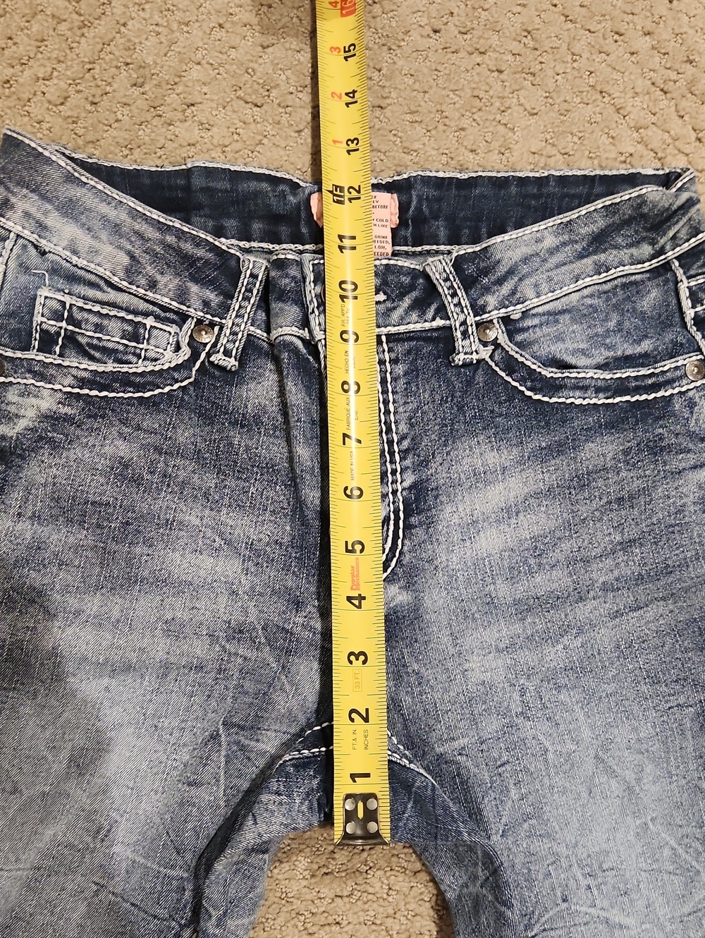 NEW True Luck Women’s Skinny Jeans in Washed Blue 11/12 - Picture 4 of 10